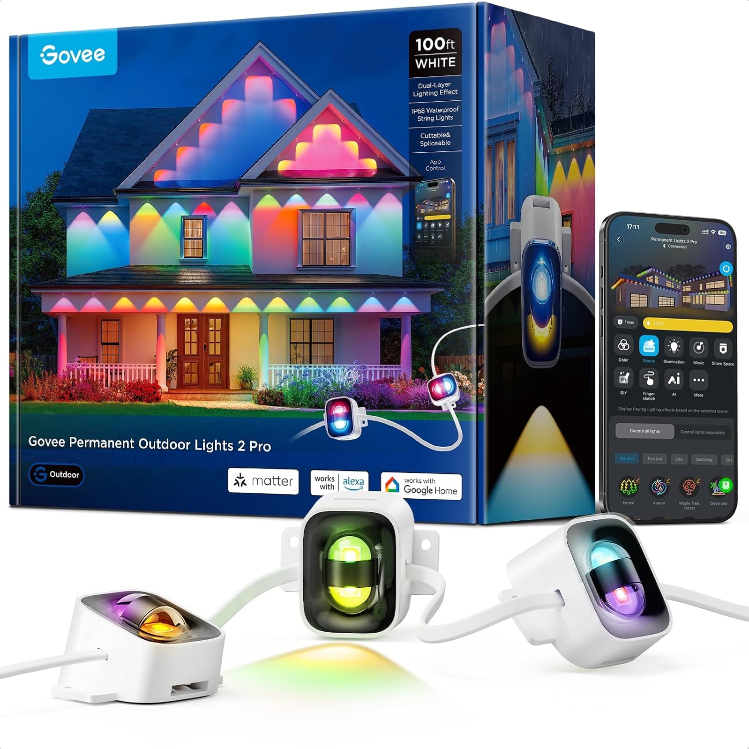 Permanent outdoor lighting kit compared for Arizona homes